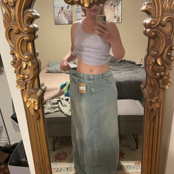Reformation Kass Maxi Denim Skirt - NWT, Size 31 (or 32ish) - Picture 2 of 9